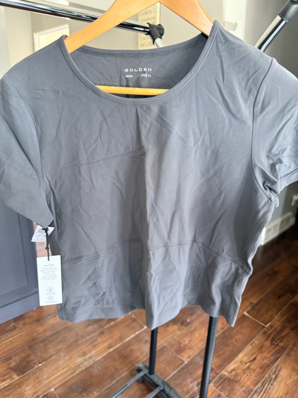 Aritzia Golden Gray Short Sleeve Tee
